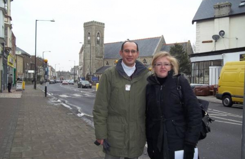 Laura Sandys MP with County Councillor Michael Jarvis